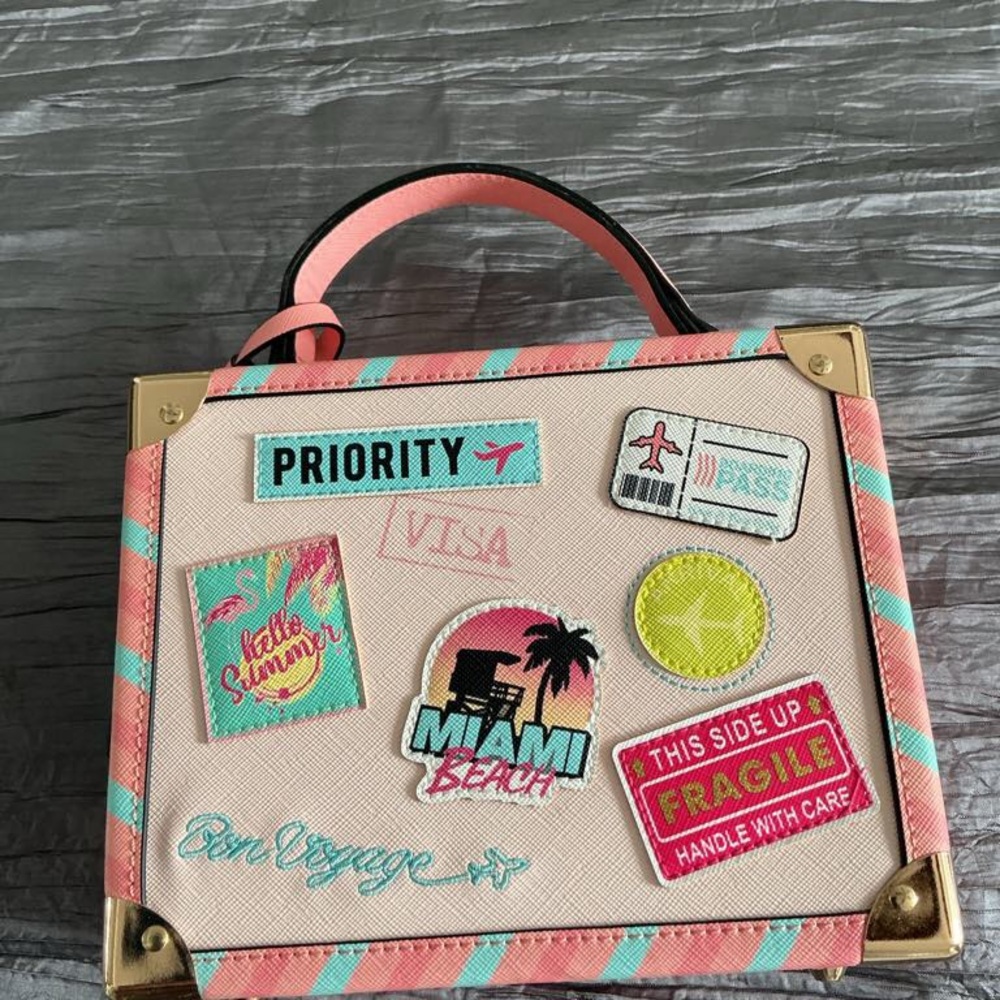 Stylish Pink and Cream Handbag